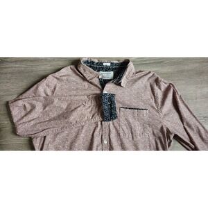 Paper Denim & Cloth Men's Slim Fit Flip Cuff Button Up Long Sleeve Shirt Size XL